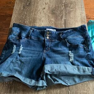 plus size jean shorts